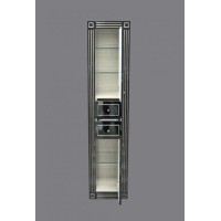 Venezia Пенал - 40 прав. с 2 ящ. черный с серебром