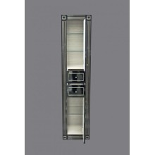 Venezia Пенал - 40 прав. с 2 ящ. черный с серебром