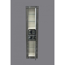 Venezia Пенал - 40 прав. с 2 ящ. черный с серебром