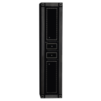 Venezia Пенал - 40 прав. с 2 ящ. черный с серебром