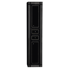 Venezia Пенал - 40 прав. с 2 ящ. черный с серебром