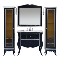 Анжелика - Пенал 40 лев. черный с серебром