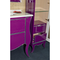 Анжелика - Пенал 40 прав. сиреневый с серебром