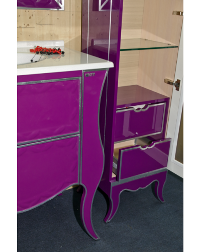 Анжелика - Пенал 40 прав. сиреневый с серебром