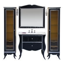 Анжелика - Пенал 40 прав. черный с серебром