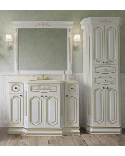 Астория Gold  - Пенал 60 белый глянцевый