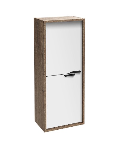 Шкаф пенал Jacob Delafon Vivienne 40 EB1587-E52-F30 подвесной Белый сатин Дуб табак