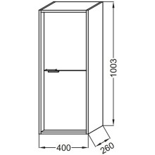 Шкаф пенал Jacob Delafon Vivienne 40 EB1587-E52-F30 подвесной Белый сатин Дуб табак