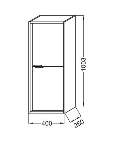 Шкаф пенал Jacob Delafon Vivienne 40 EB1587-E52-F30 подвесной Белый сатин Дуб табак