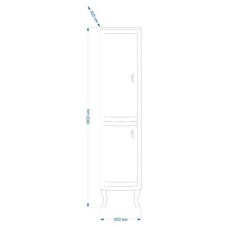 Дайна - 40 Пенал белый левый