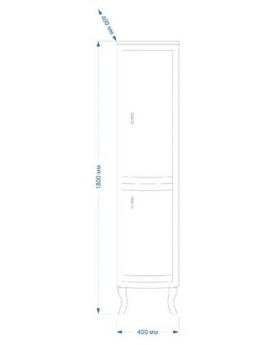 Дайна - 40 Пенал черный правый