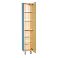 Джулия - 30 Пенал правый синий металлик