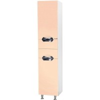 Шкаф пенал Bellezza Альфа 35 4628804120074 с бельевой корзиной Бежевый Белый