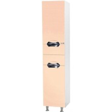 Шкаф пенал Bellezza Альфа 35 4628804120074 с бельевой корзиной Бежевый Белый