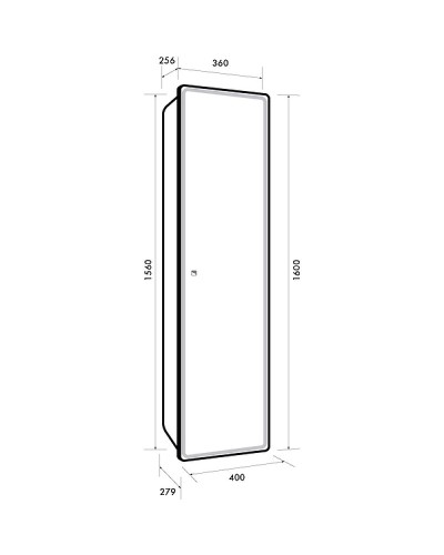 Шкаф пенал Dreja Point 40 99.9035 подвесной Белый