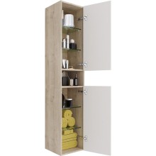 Шкаф пенал Dreja Perfecto 35 99.0814 подвесной Дуб эврика Белый