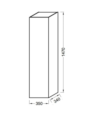 Подвесная колонна с реверсивной дверцей белый Jacob Delafon Soprano EB984-N18