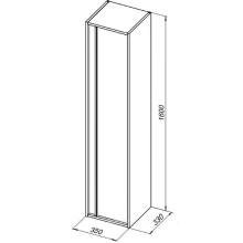 Шкаф пенал Aquanet Lino 35 253909 подвесной Белый матовый