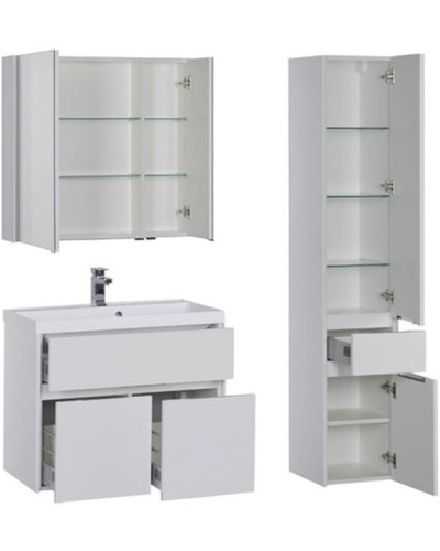 Шкаф пенал Aquanet Латина 35 L 187544 подвесной Белый