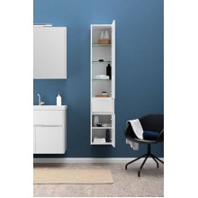 Шкаф пенал Aquanet Латина 35 L 187544 подвесной Белый