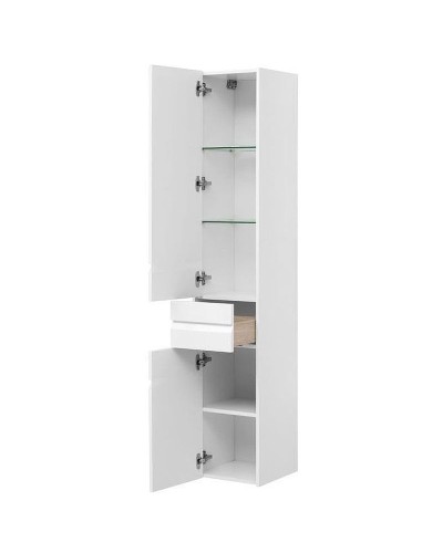 Шкаф пенал Aquanet Палермо 35 L 237410 подвесной Белый глянец