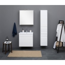 Шкаф пенал Aquanet Палермо 35 L 237410 подвесной Белый глянец