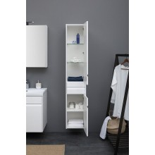 Шкаф пенал Aquanet Палермо 35 L 237410 подвесной Белый глянец