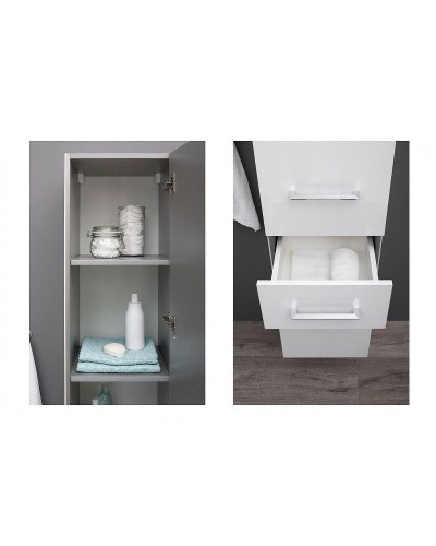 Шкаф пенал Aquanet Порто 35 L 201374 подвесной Белый