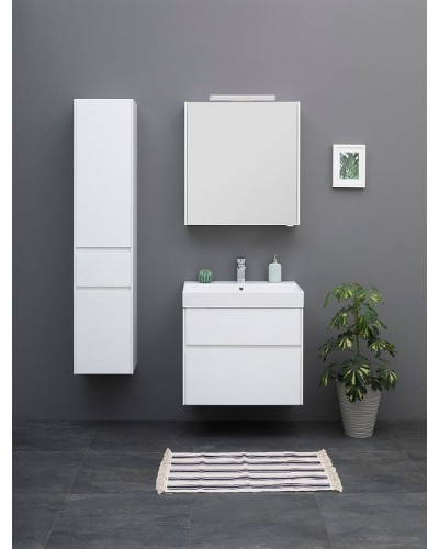 Шкаф пенал Aquanet Бруклин 35 L 209827 подвесной Белый