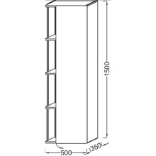Подвесная колонна правосторонняя сливовый глянец Jacob Delafon Terrace EB1179D-F26