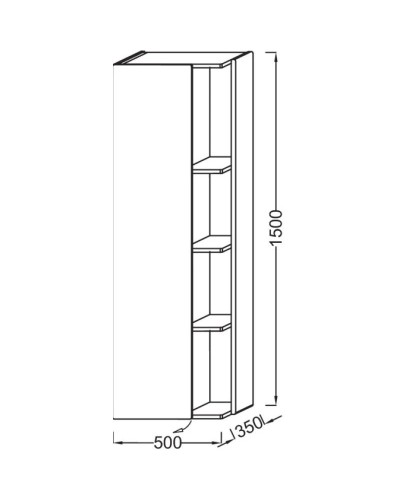 Подвесная колонна левосторонняя темно-синий глянец Jacob Delafon Terrace EB1179G-G98