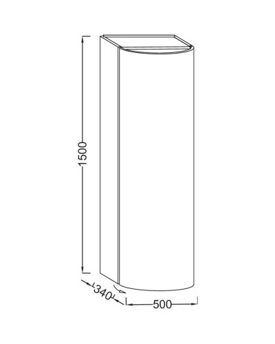Подвесная колонна правосторонняя ледяной коричневый глянец Jacob Delafon Presquile EB1115D-N23