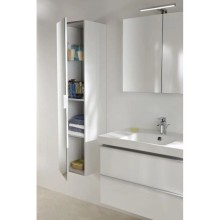 Пенал белый глянец с реверсивной зеркальной дверцей Jacob Delafon Odeon Up EB873-G1C