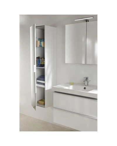 Пенал белый глянец с реверсивной зеркальной дверцей Jacob Delafon Odeon Up EB873-G1C