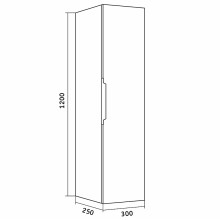 Шкаф пенал Grossman Форта 30 303005 подвесной Дуб галифакс