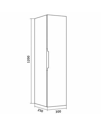 Шкаф пенал Grossman Форта 30 303005 подвесной Дуб галифакс