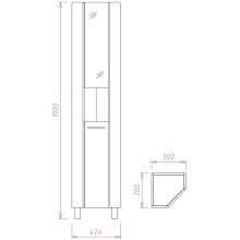Шкаф пенал Onika Дюна 30.15 403036 угловой Белый