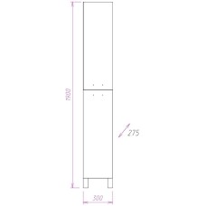 Шкаф пенал Onika Коралл 30.10 403037 Белый