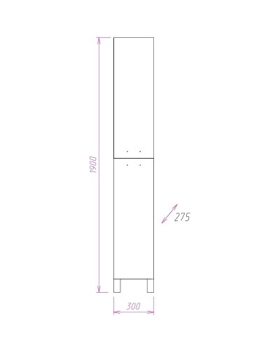 Шкаф пенал Onika Коралл 30.10 403037 Белый
