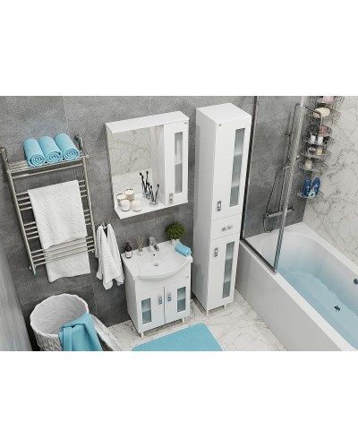 Шкаф пенал Onika Кристалл 30.18 403050 Белый