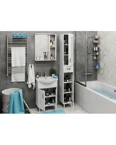 Шкаф пенал Onika Кристалл 30.18 403050 Белый