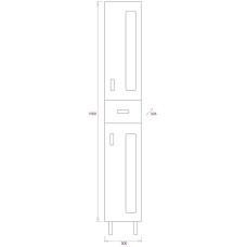 Шкаф пенал Onika Кристалл 30.18 403050 Белый
