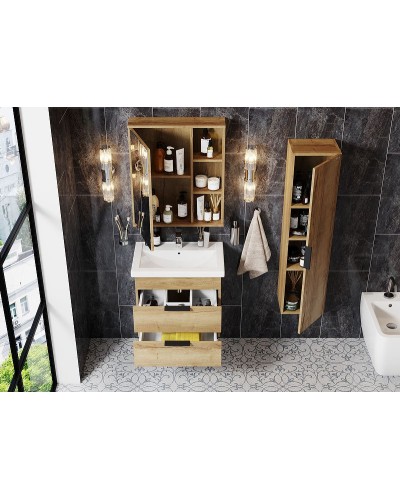 Шкаф пенал Onika Легран 30.10 403068 подвесной Дуб галифакс