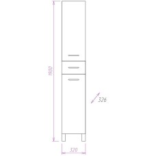 Шкаф пенал Onika Модерн 32.17 R 403212 с бельевой корзиной Белый