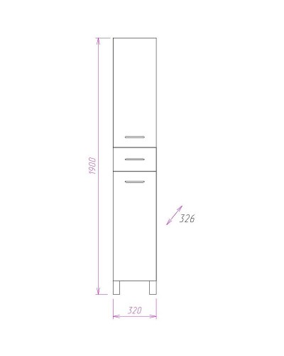 Шкаф пенал Onika Модерн 32.17 R 403212 с бельевой корзиной Белый