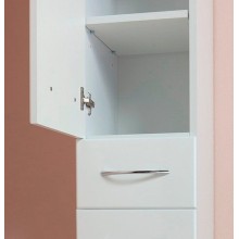 Шкаф пенал Onika Модерн 40.17 L 404009 с бельевой корзиной Белый