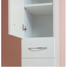 Шкаф пенал Onika Модерн 40.17 L 404009 с бельевой корзиной Белый