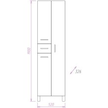 Шкаф пенал Onika Модерн 52.10 405208 Белый