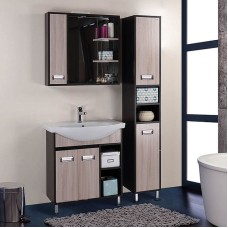 Шкаф пенал Onika Гамма 30.10 403042 Венге луизиана Ясень шимо светлый