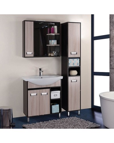 Шкаф пенал Onika Гамма 30.10 403042 Венге луизиана Ясень шимо светлый